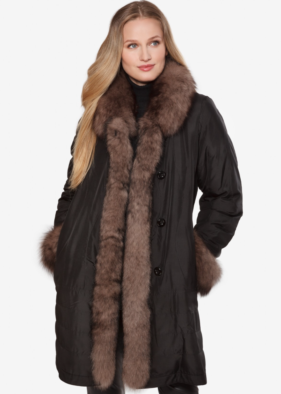 Linda richards reversible fur cheap vest